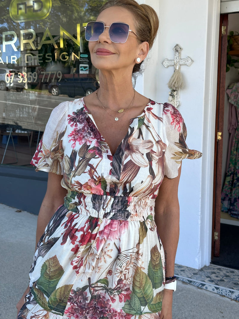 Milahi Midi Dress - Floral