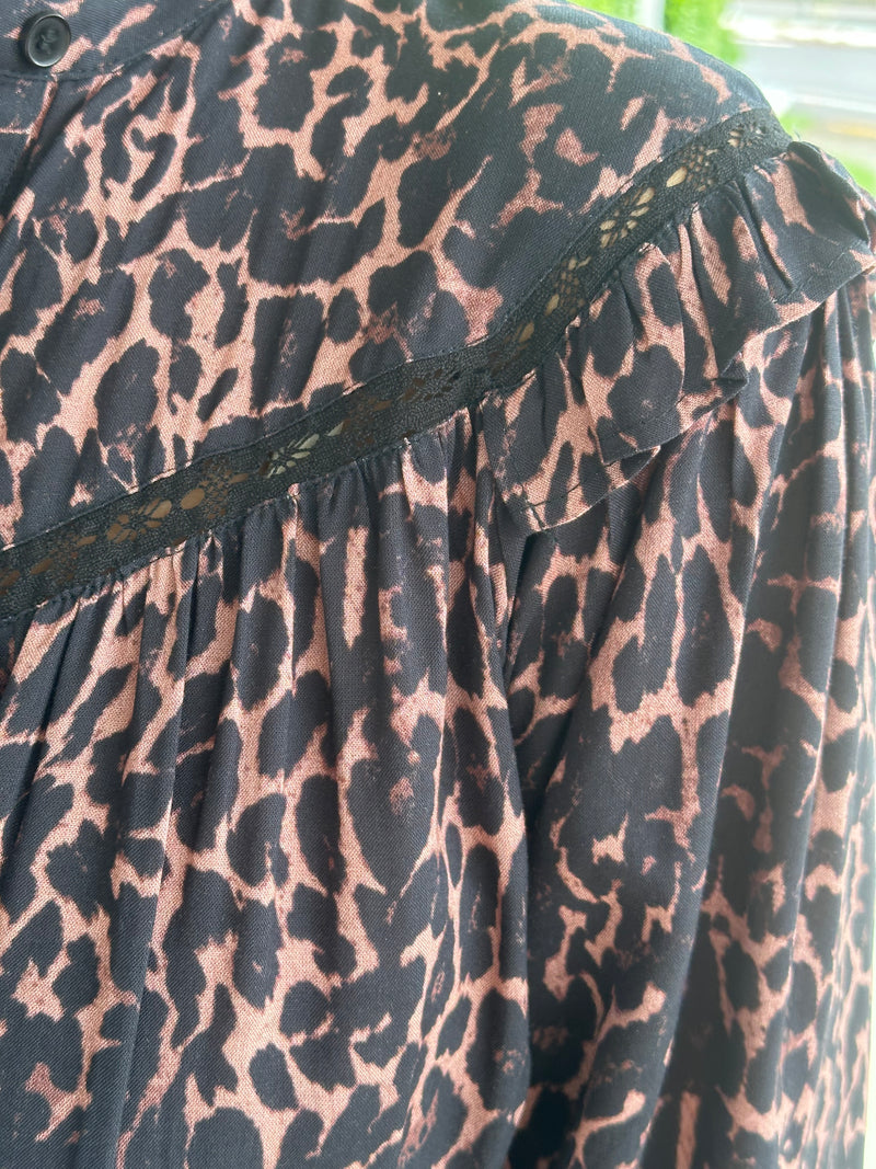 Dark Leopard Short Dress