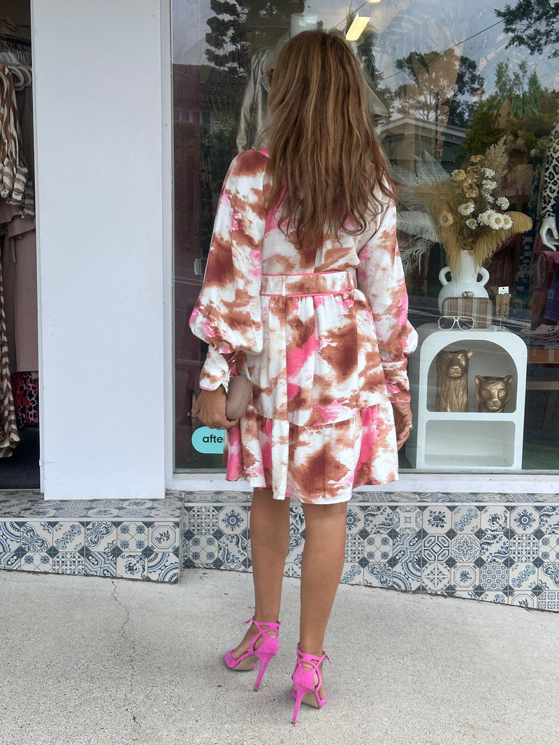 Lyiani Print Short Dress