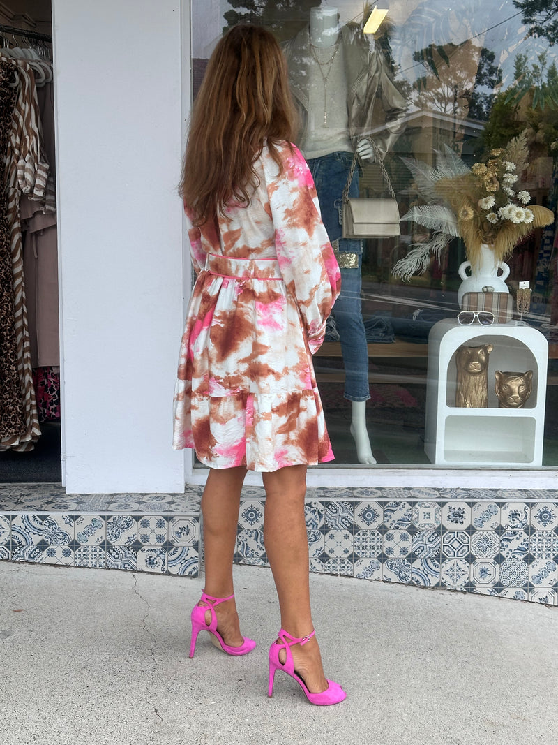 Lyiani Print Short Dress