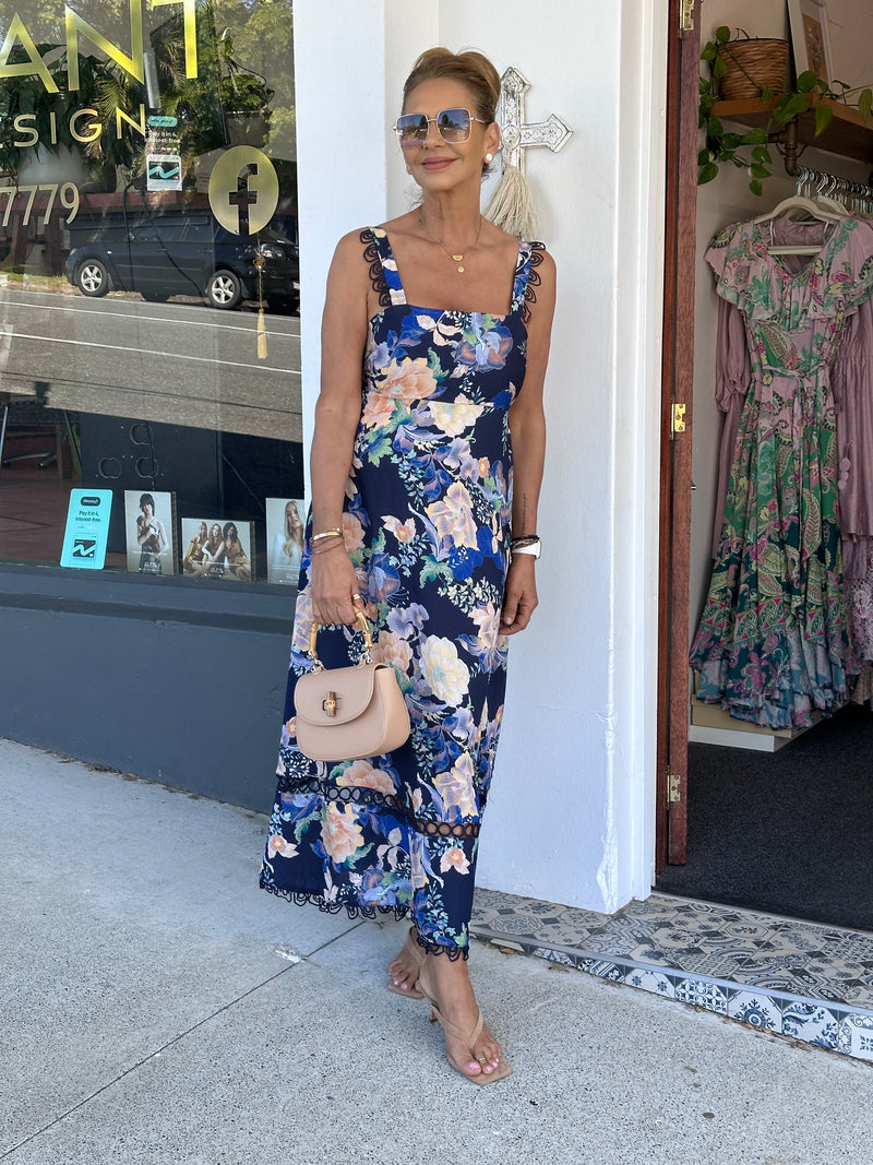 Caea Navy Floral Dress
