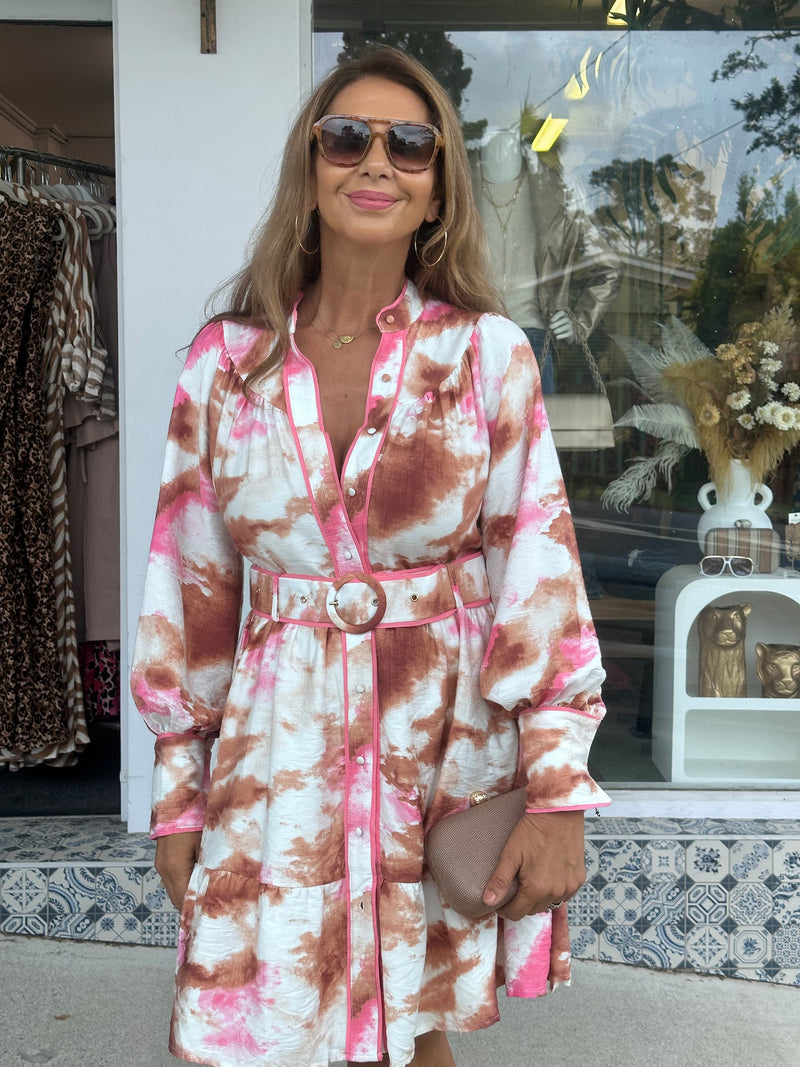 Lyiani Print Short Dress