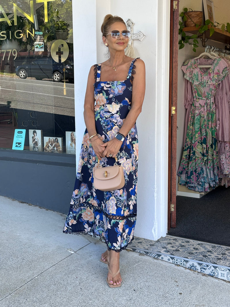 Caea Navy Floral Dress