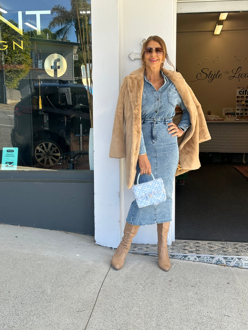 Cari Denim Dress Style Me Luxe Cari Denim Dress Style Me Luxe