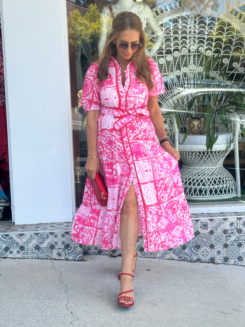 Leisel Pink and Red Maxi