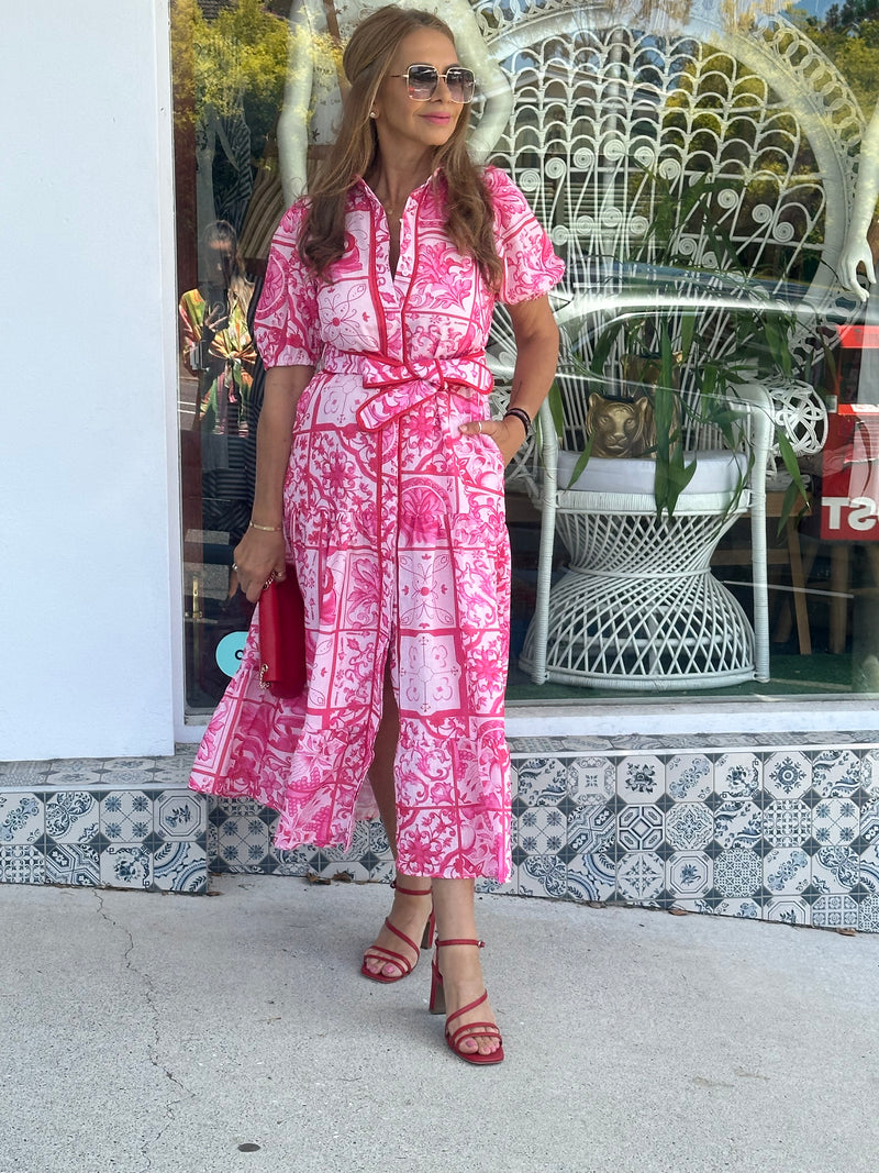 Leisel Pink and Red Maxi