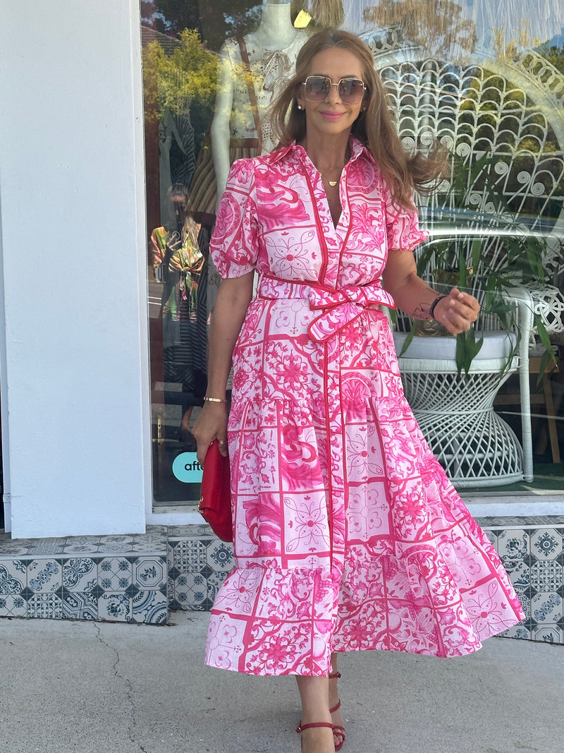 Leisel Pink and Red Maxi