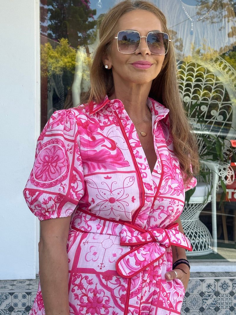 Leisel Pink and Red Maxi