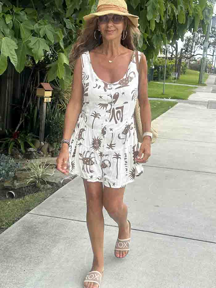 Andy Playsuit - Moonlit Brown Print