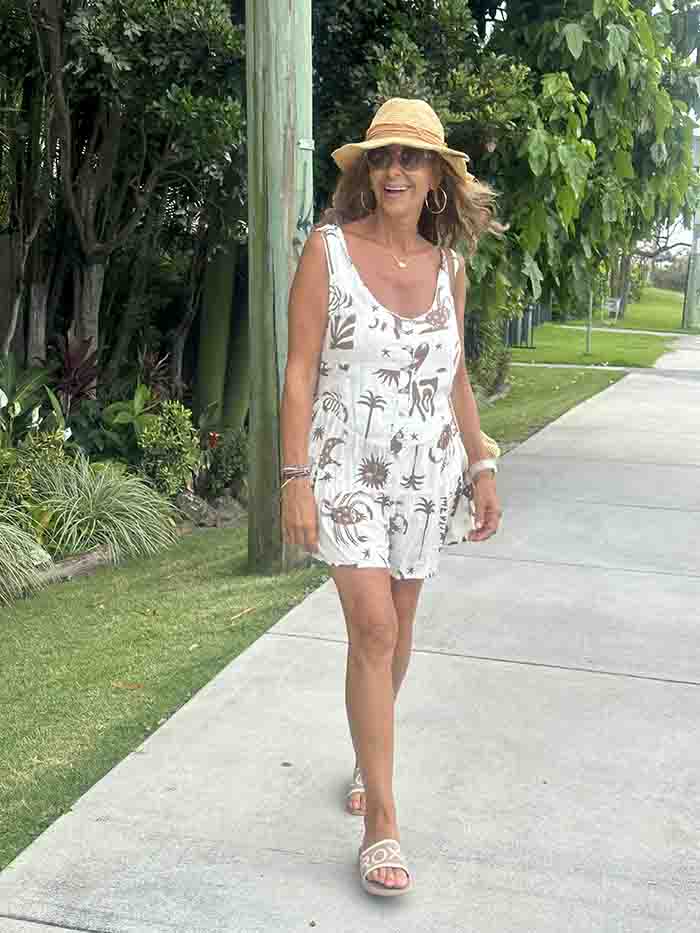 Andy Playsuit - Moonlit Brown Print