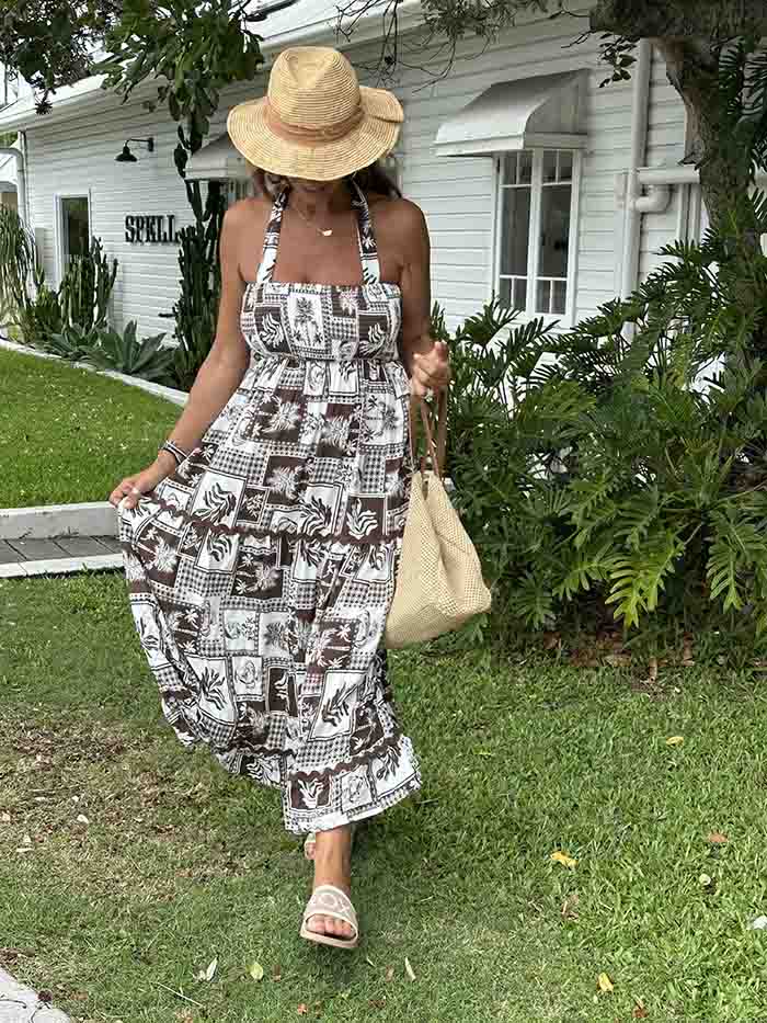 Choc Bahaus Midi Dress