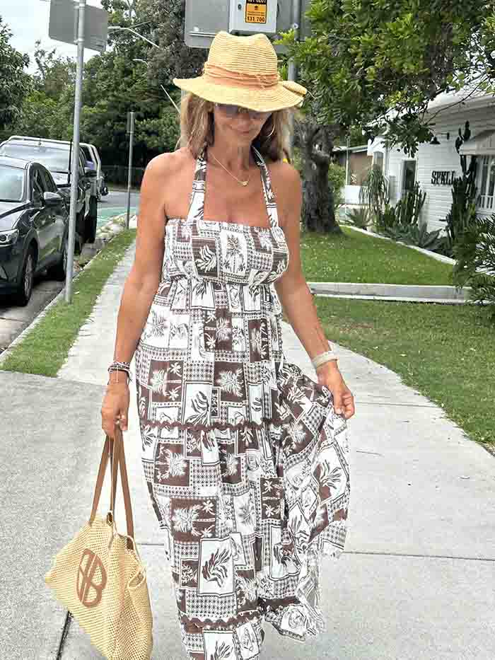 Choc Bahaus Midi Dress