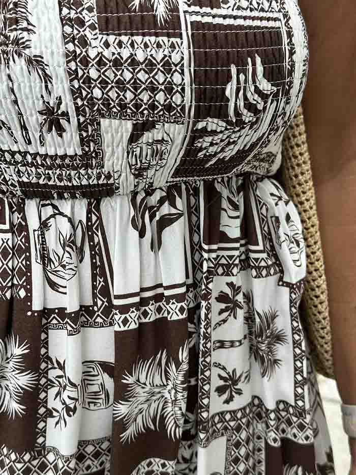 Choc Bahaus Midi Dress