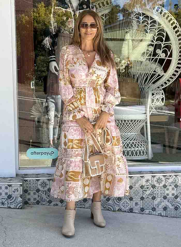 Pink Cove Midi Dress