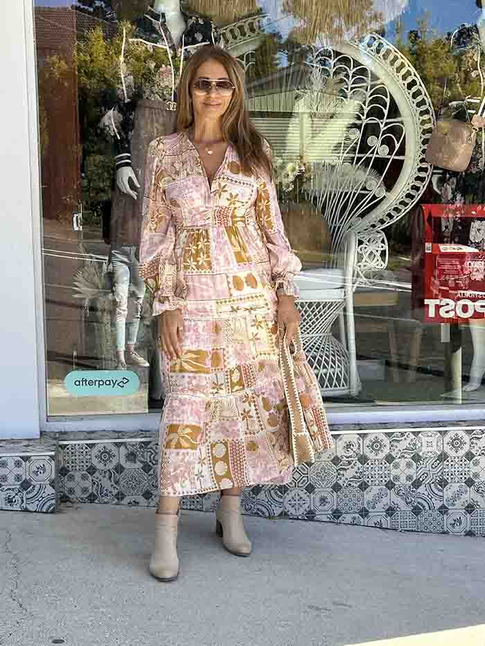 Pink Cove Midi Dress