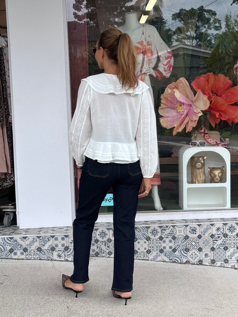 White Boho Blouse