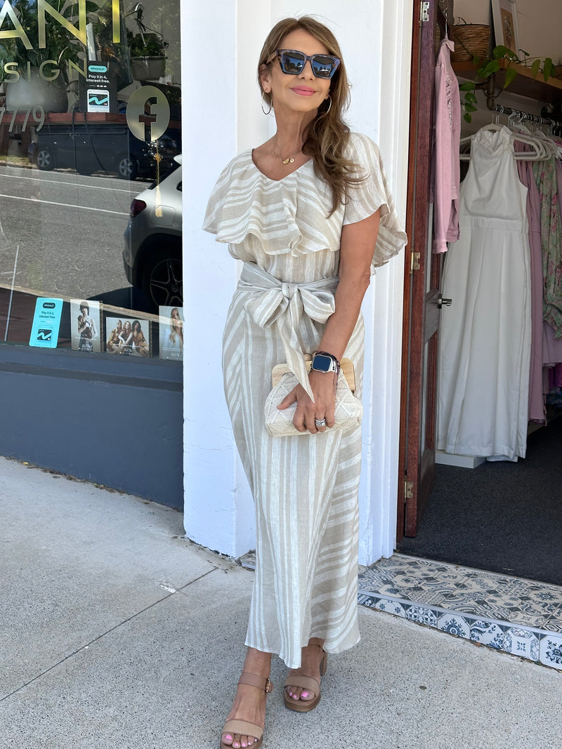 Mirra Linen Stripe Top