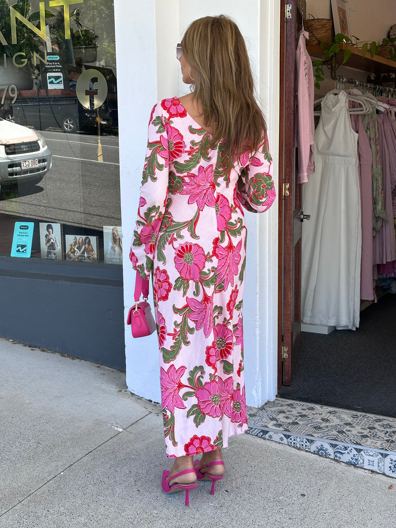Stardust Maxi Dress - Pink Ibiza Print