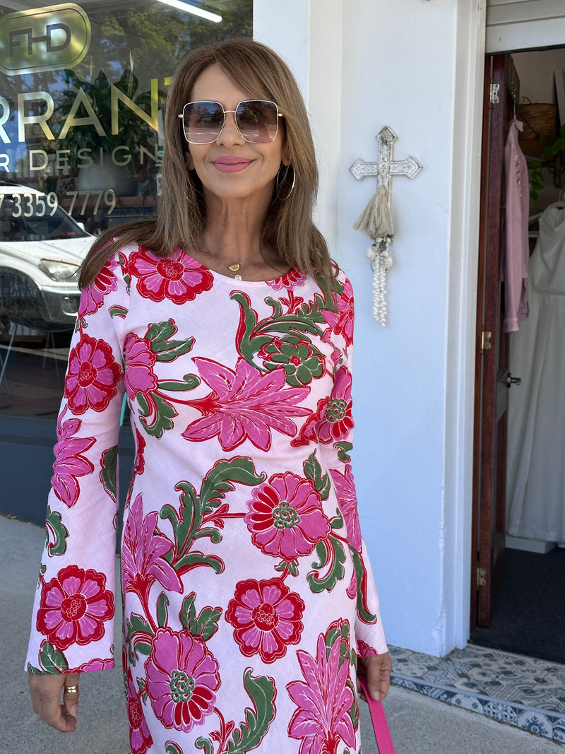 Stardust Maxi Dress - Pink Ibiza Print