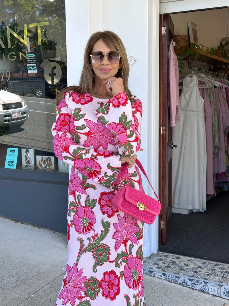 Stardust Maxi Dress - Pink Ibiza Print