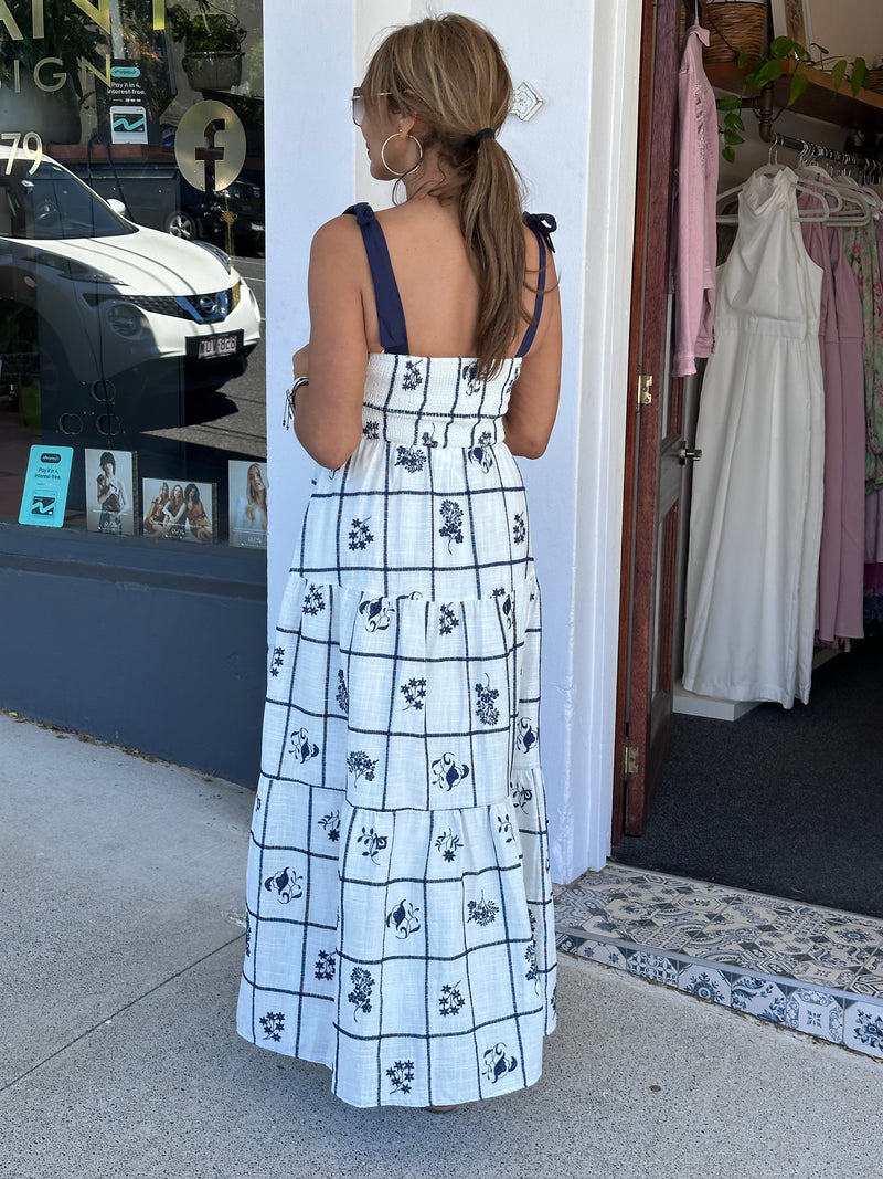 Bimini Embroidery Maxi Dress