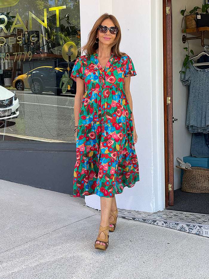 Liana Dress - Vibrant Floral