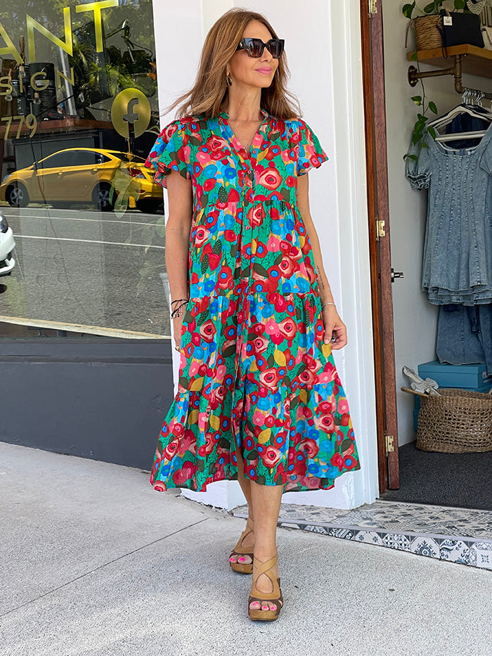 Liana Dress - Vibrant Floral