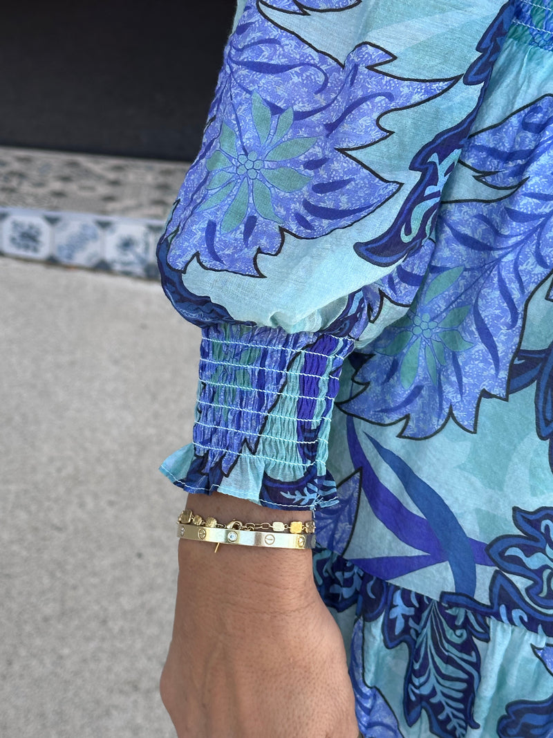 Nicola Blue Flora Dress