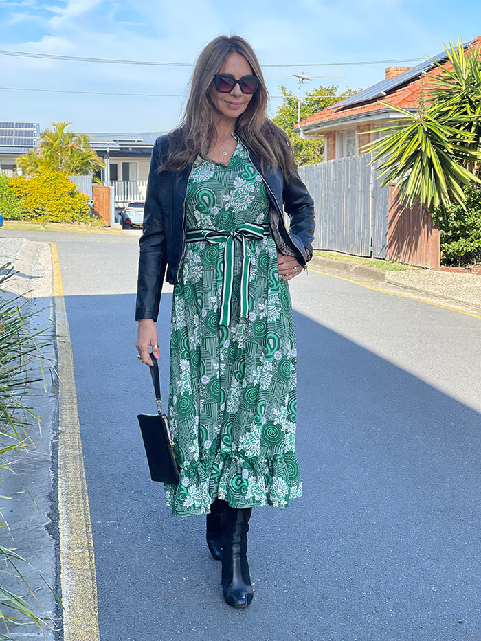 Miranda Dress - Maze Green