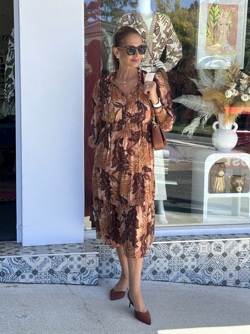 Nicola Brown Flora Dress