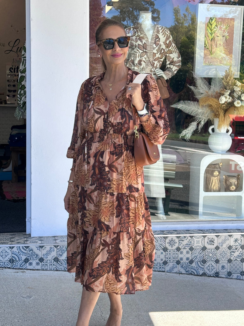Nicola Brown Flora Dress
