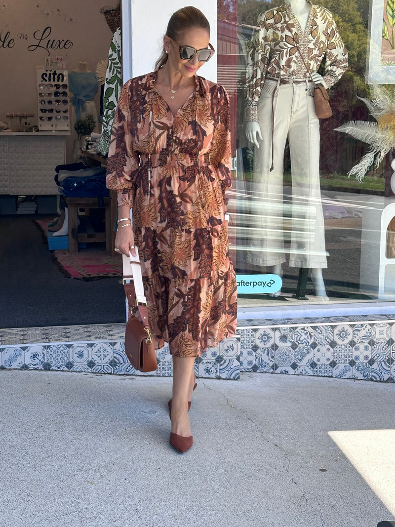 Nicola Brown Flora Dress