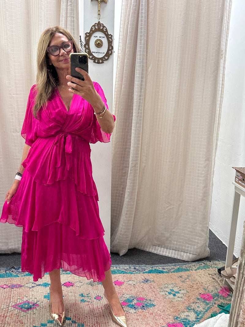 Celeste Dress - Raspberry