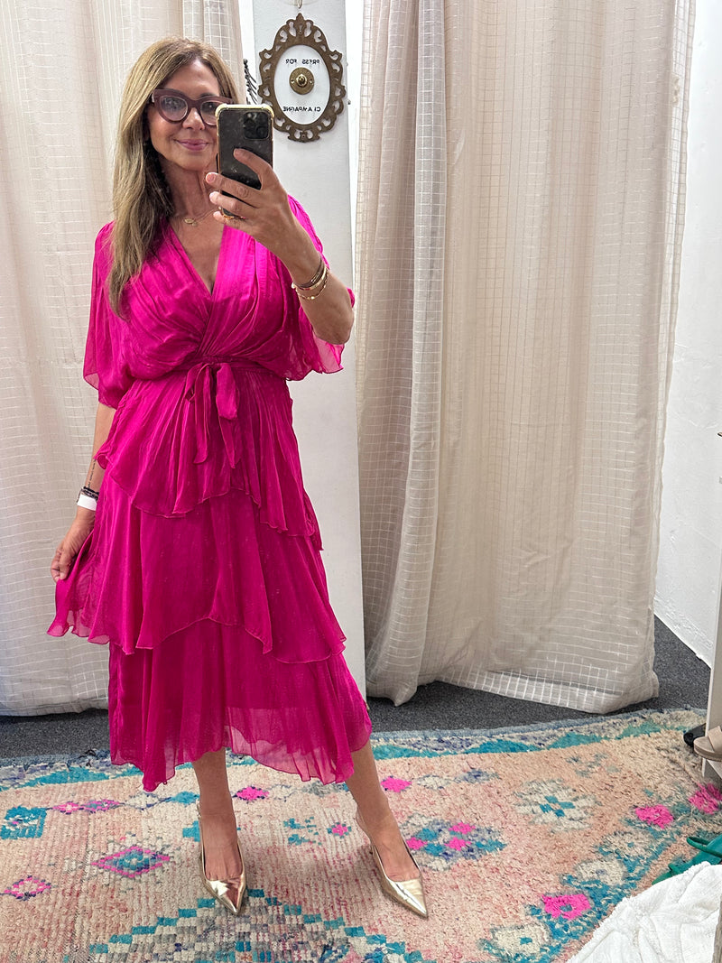 Celeste Dress - Raspberry