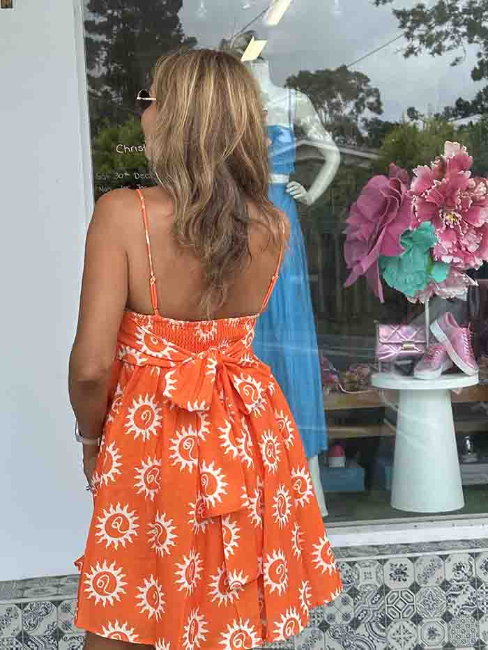 Orange Sun Mini Dress