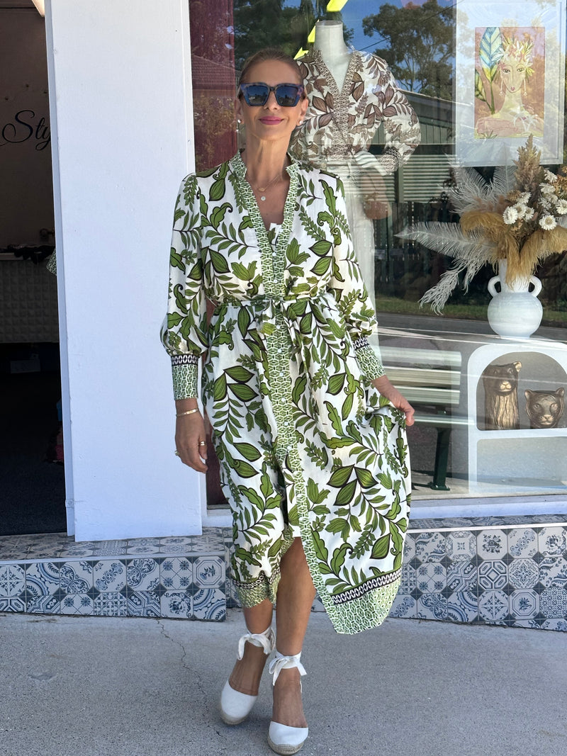 Nimph Flora Dress - Green