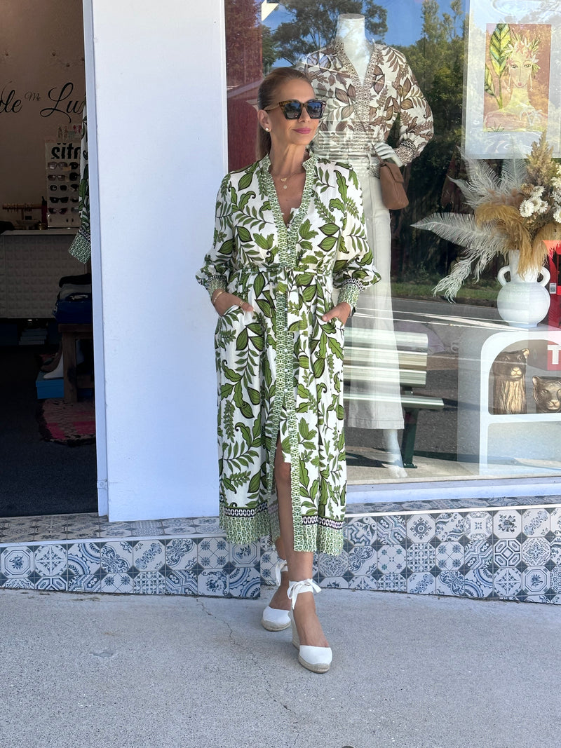Nimph Flora Dress - Green