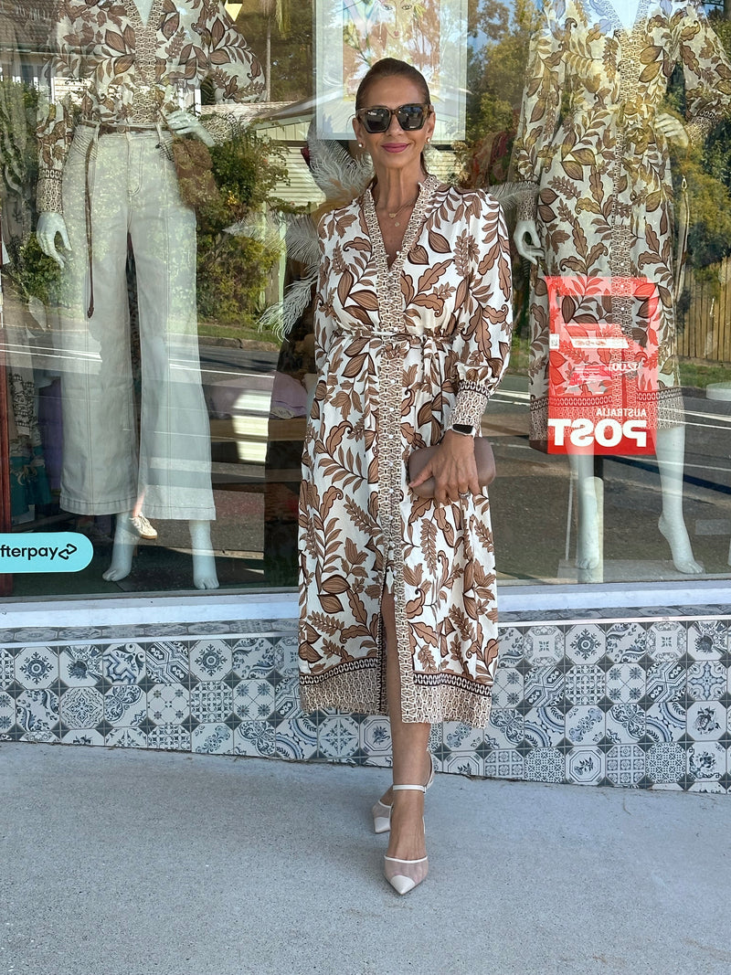 Nimph Flora Dress - Brown