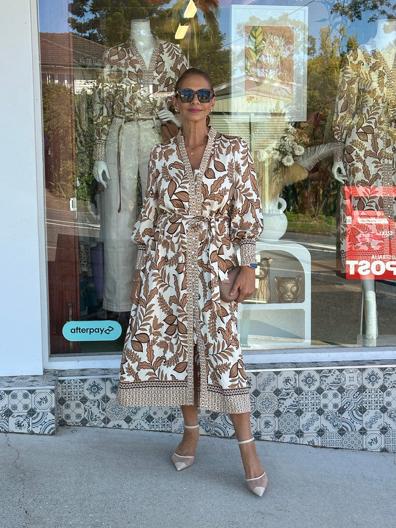 Nimph Flora Dress - Brown