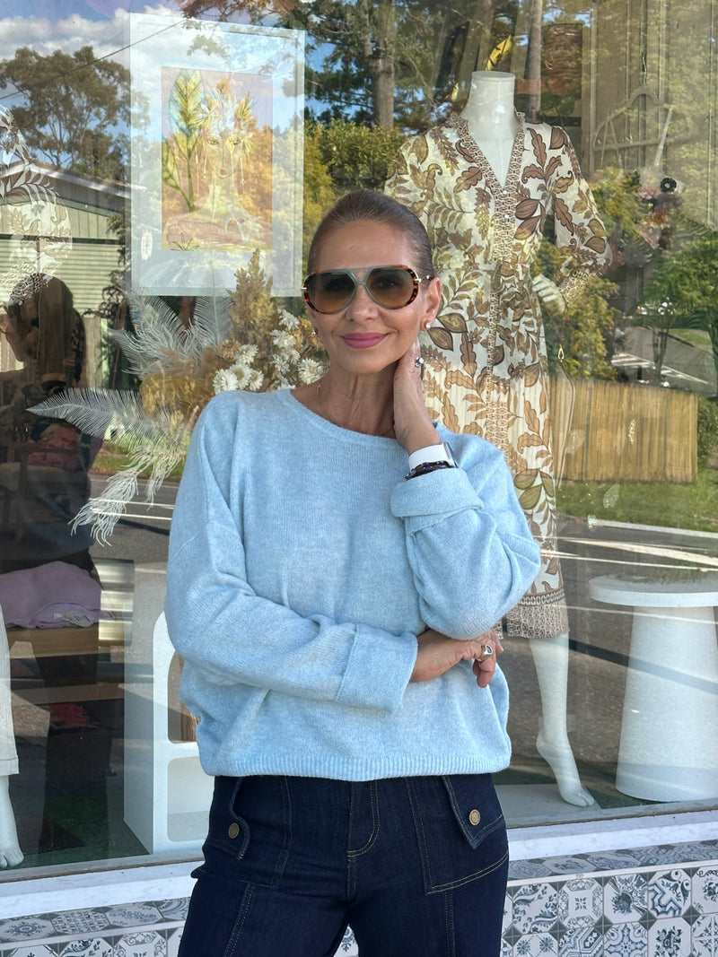 Soft Blue Knit