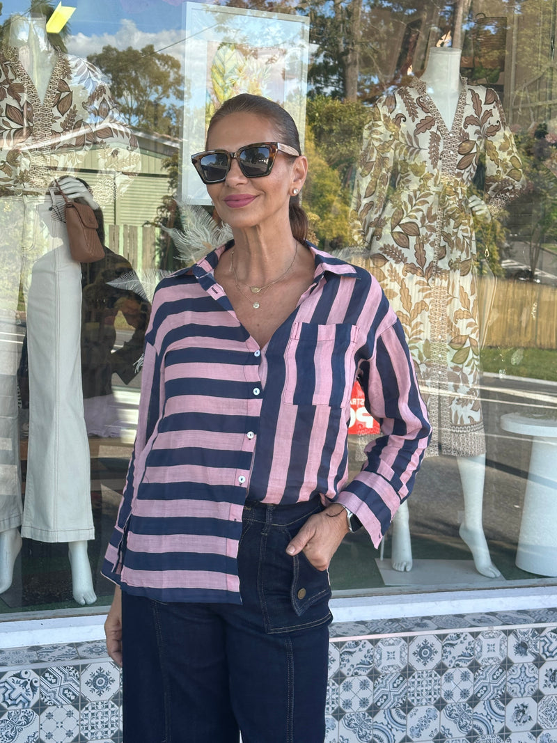 Faye Stripe Linen Shirt