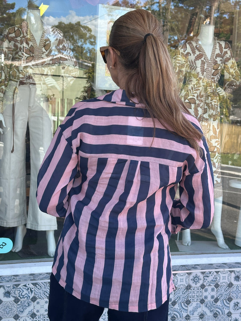 Faye Stripe Linen Shirt
