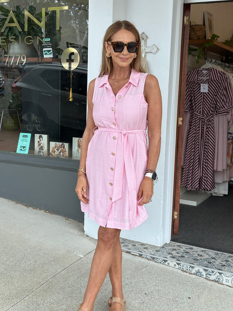Stacey Mini Dress - Candy Pink