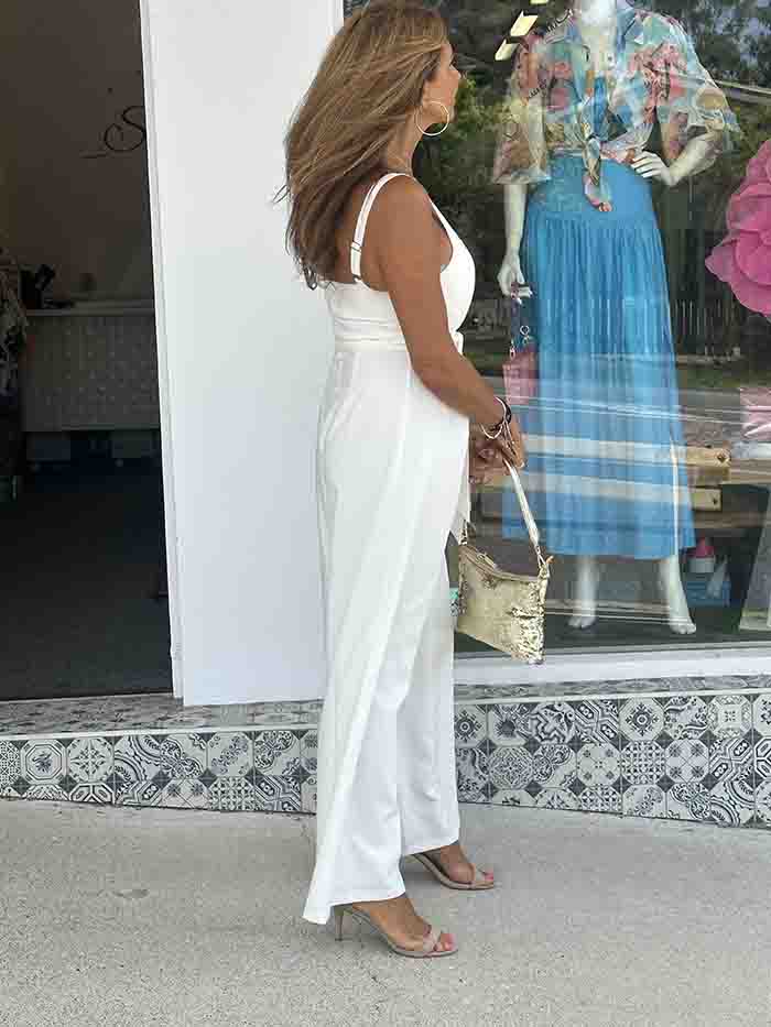 Parisienne Chic Jumpsuit - White