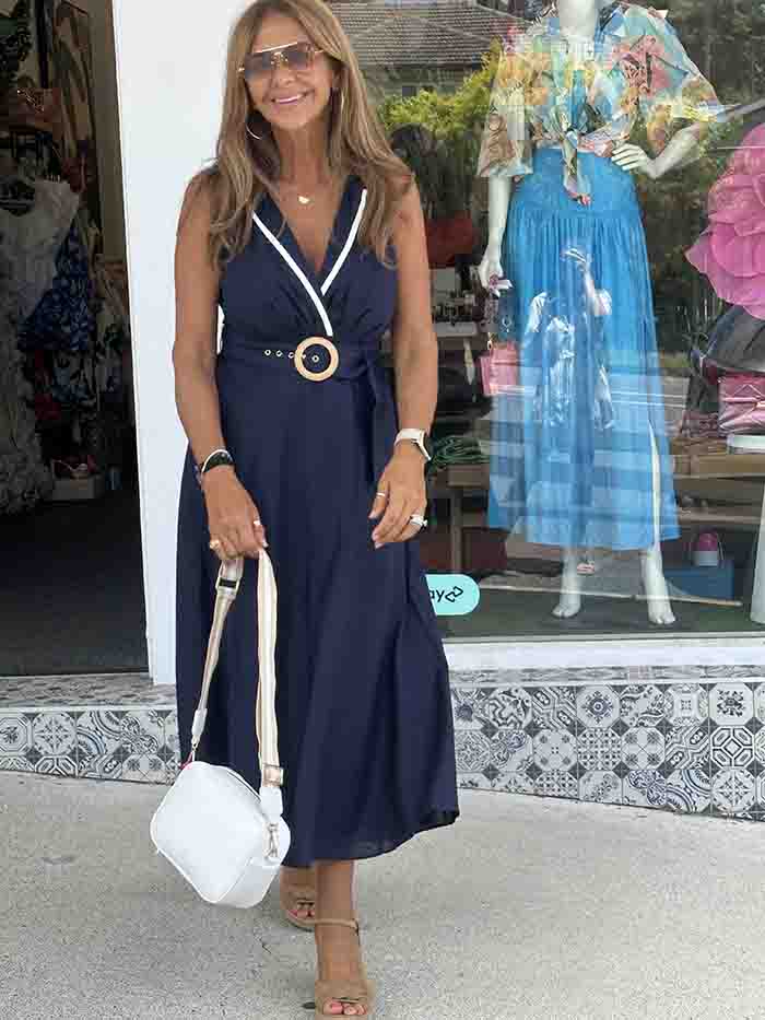 Riviera Maxi Dress - Navy