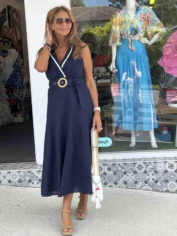 Riviera Maxi Dress - Navy