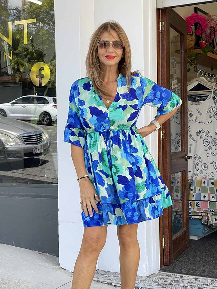Cayman Tie Dress - Bermuda