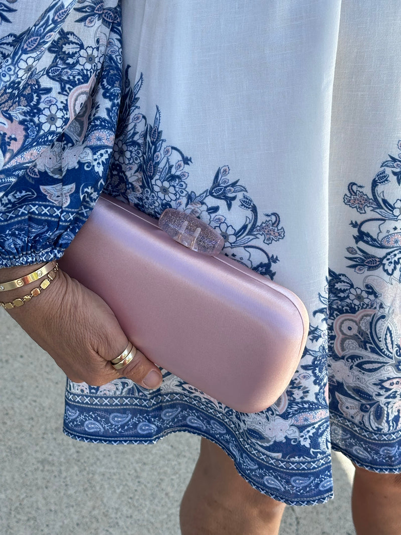 Claudette Satin Clutch