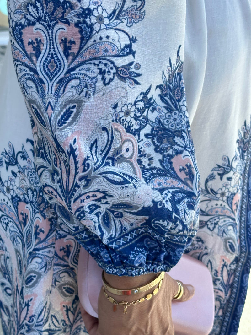 Solana Blue Print Dress