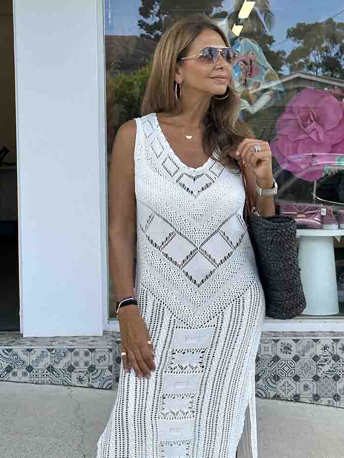 Lia Knit Dress - White